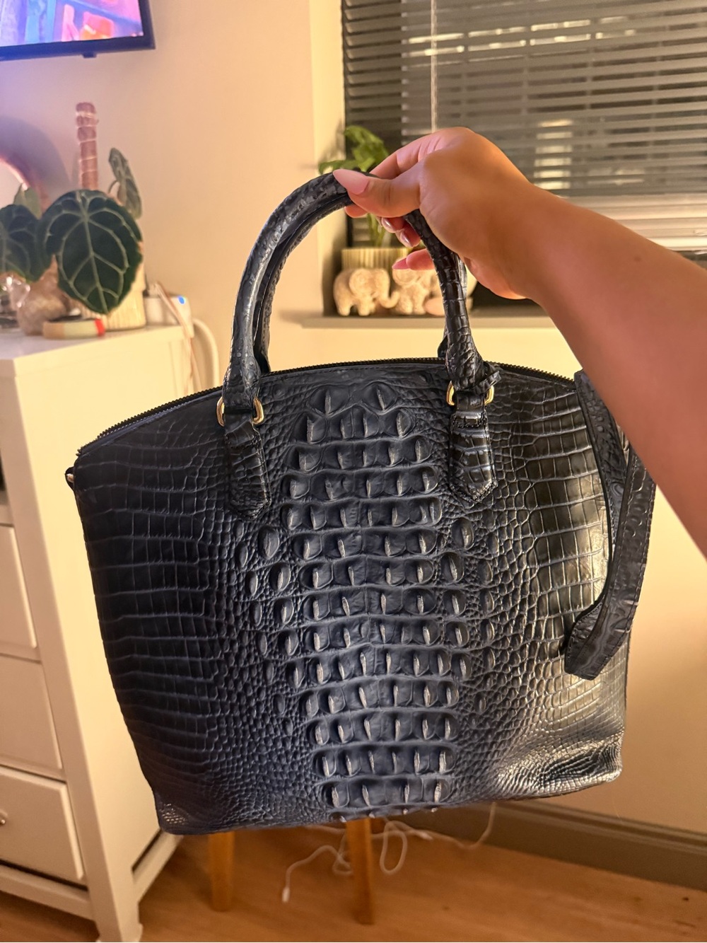 Brahmin Large Duxberry Satchel Maritime Blue - Picture 3 of 5